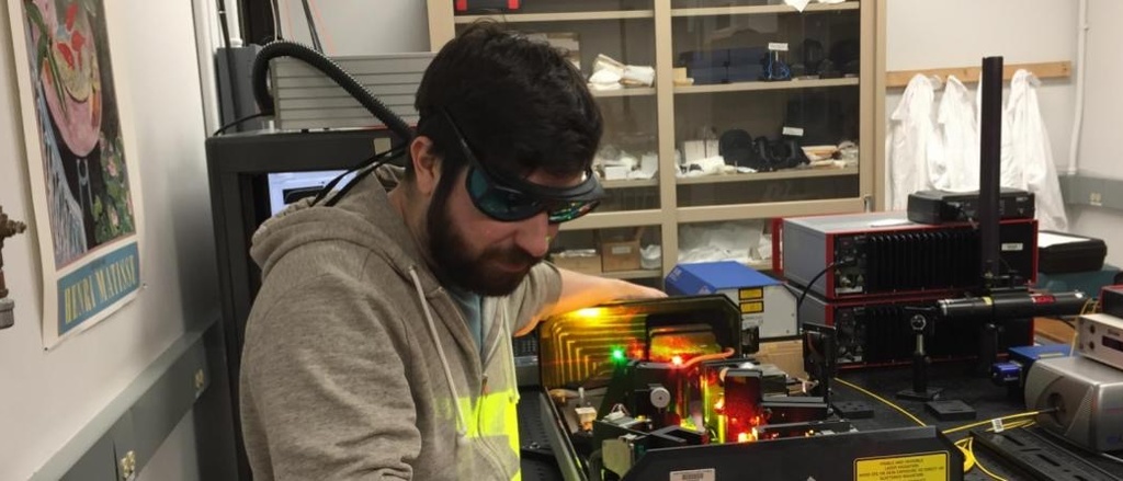 Berumen Working on a Laser